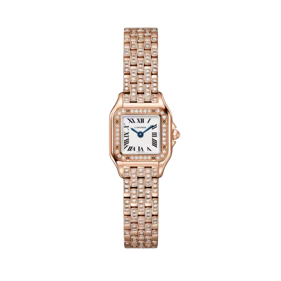 Đồng Hồ Cartier Panthère De Cartier Rose Gold Silver Dial 18.5mm WJPN0063