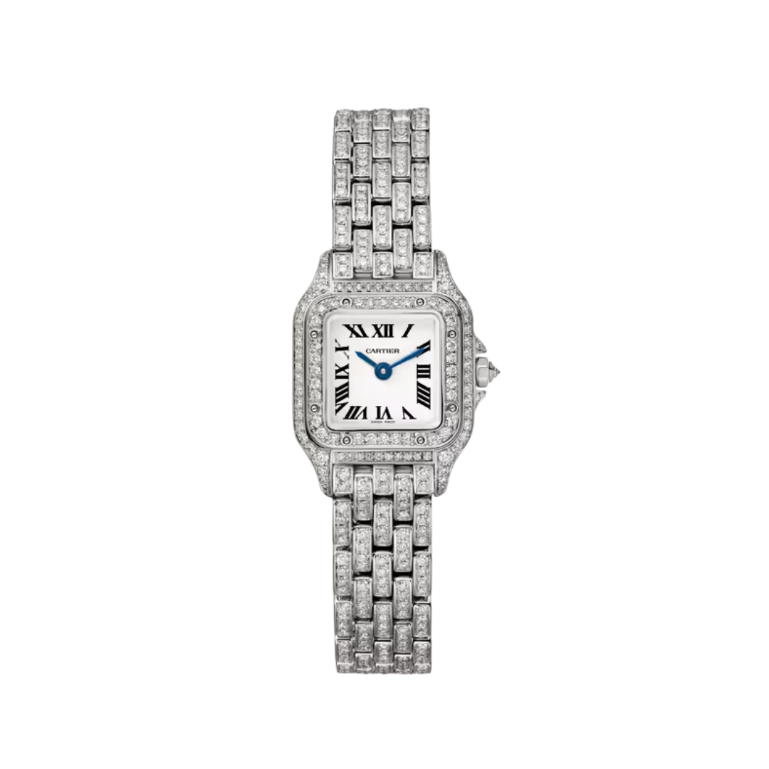 Đồng Hồ Cartier Panthère De Cartier White Gold Silver Dial 18.5mm HPI01719