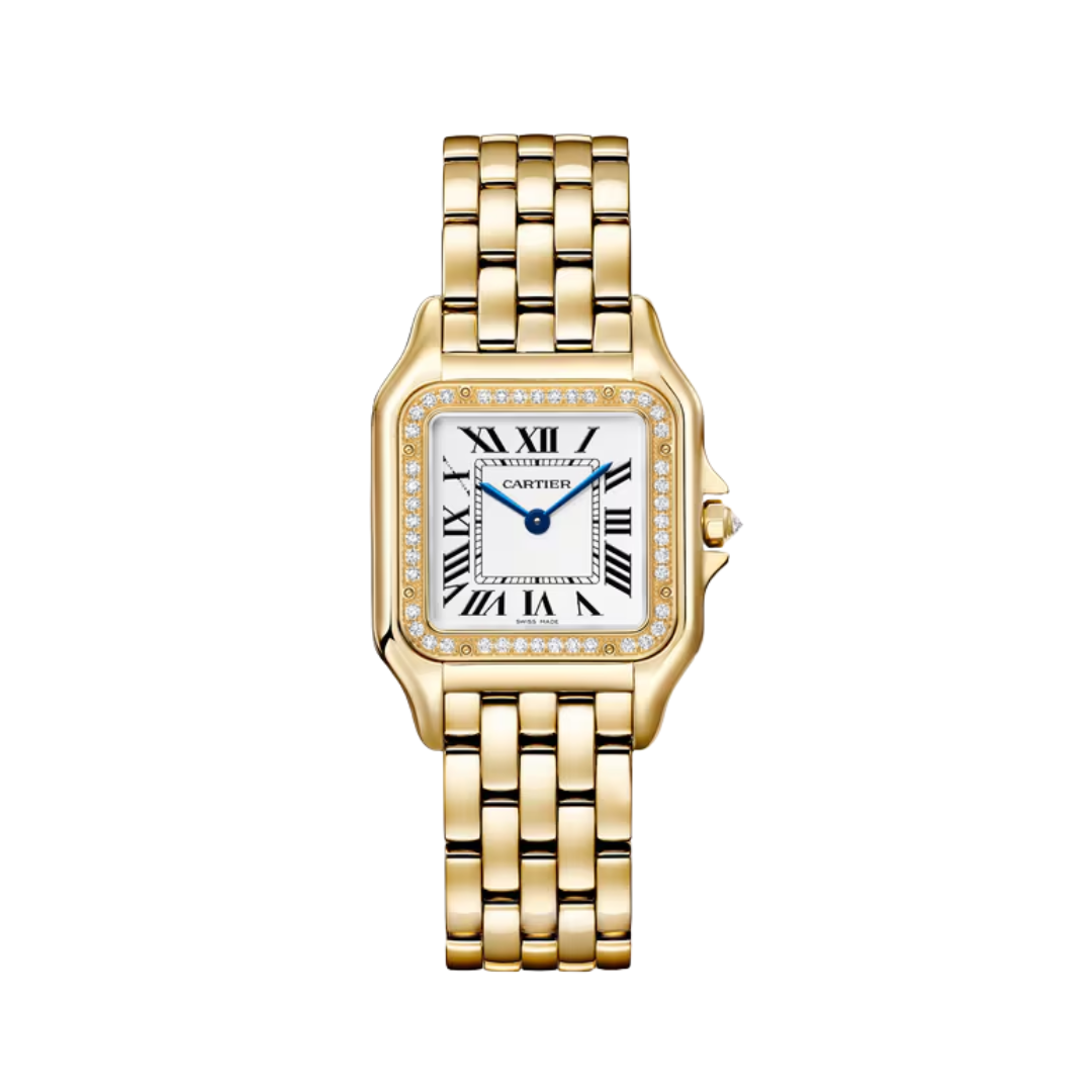 Đồng Hồ Cartier Panthère De Cartier Yellow Gold Silver Dial 27mm WJPN0085