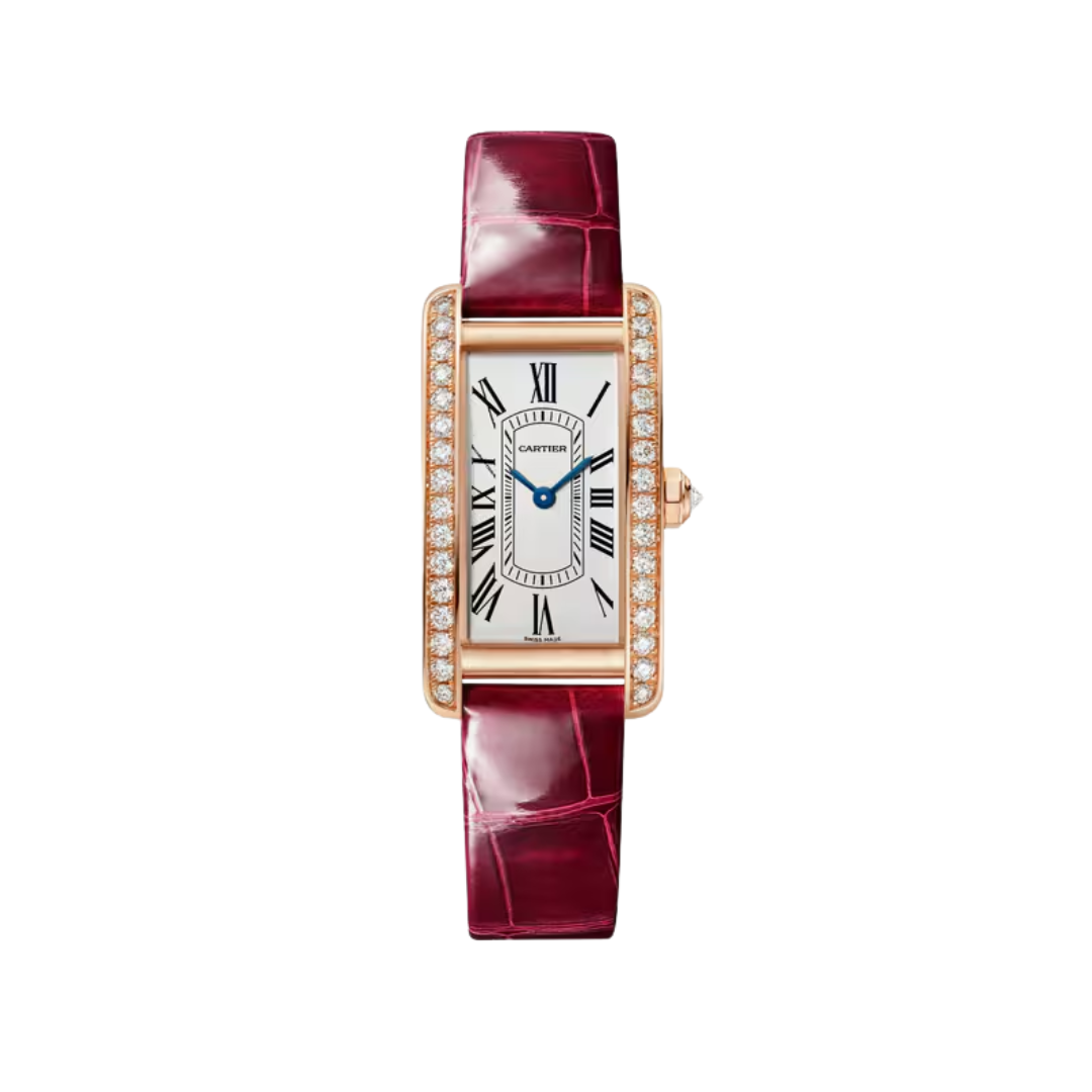 Đồng Hồ Cartier Tank Américaine Rose Gold Silver Dial 19.4mm WJTA0059