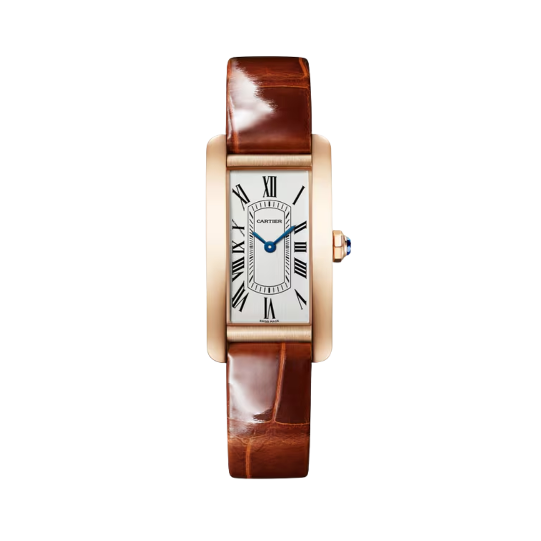 Đồng Hồ Cartier Tank Américaine Rose Gold Silver Dial 35.4 mm WGTA0133