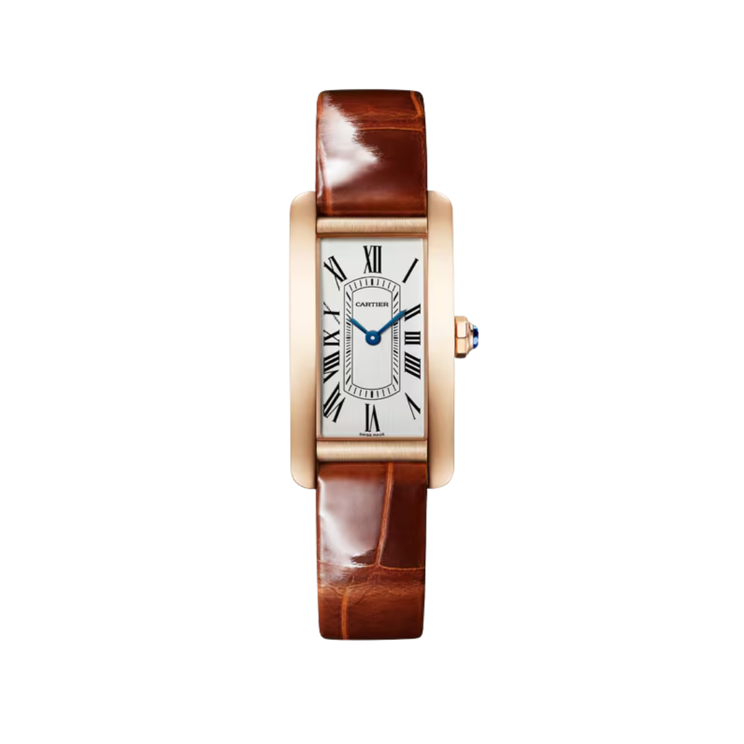 Đồng Hồ Cartier Tank Américaine Rose Gold Silver Dial 19.4mm WGTA0340