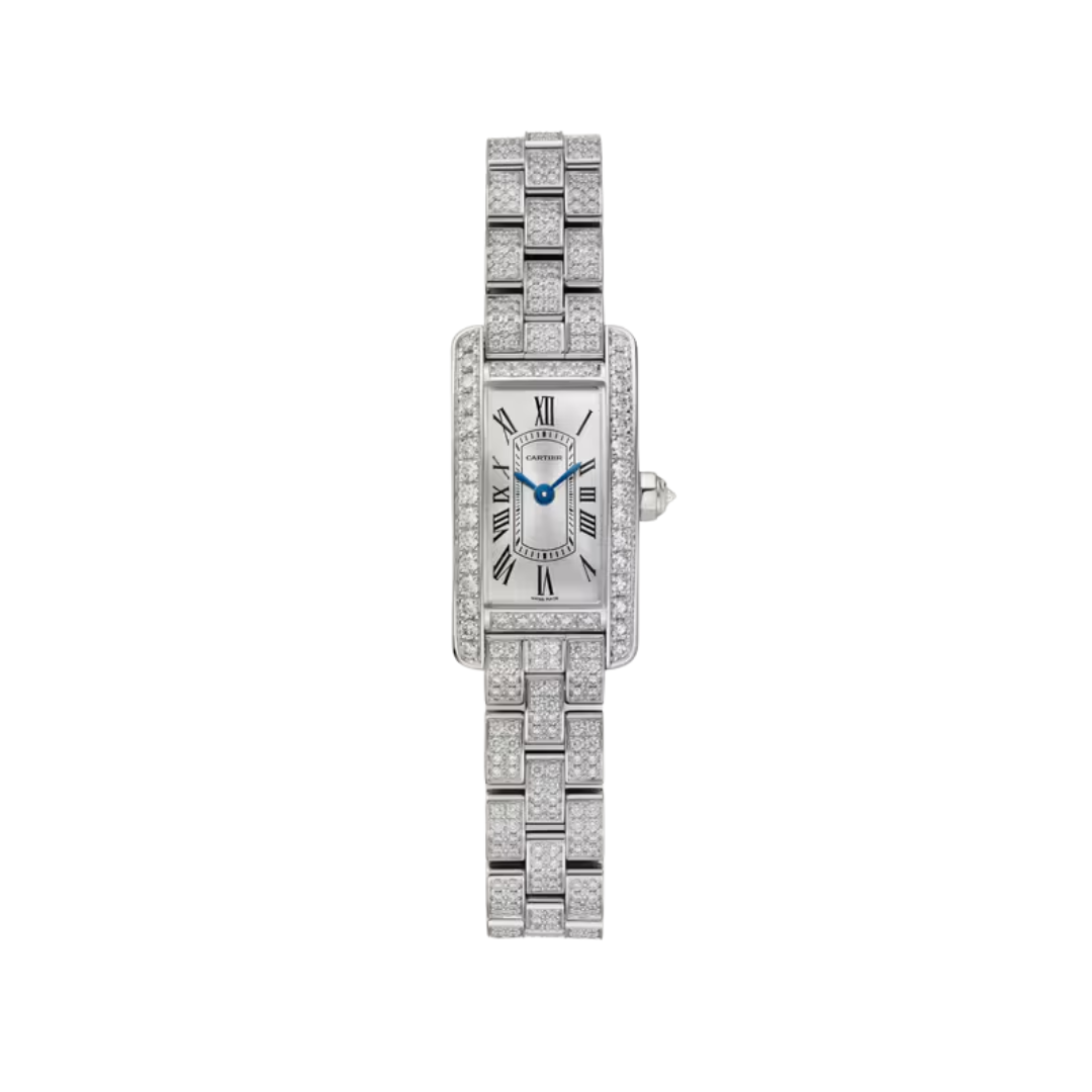 Đồng Hồ Cartier Tank Américaine White Gold Silver Dial 15.2mm WJTA0060