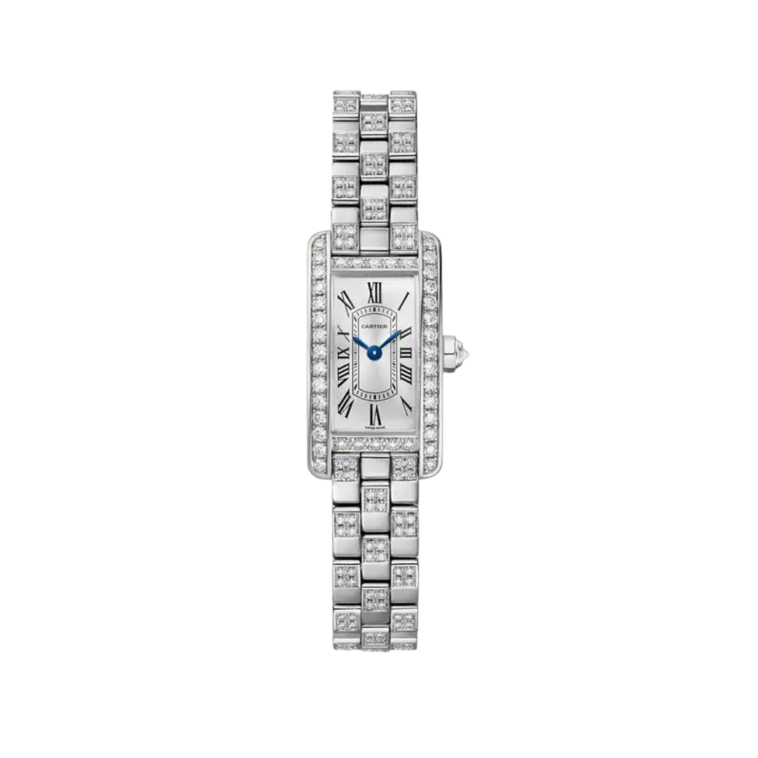 Đồng Hồ Cartier Tank Américaine White Gold Silver Dial 15.2mm WJTA0067