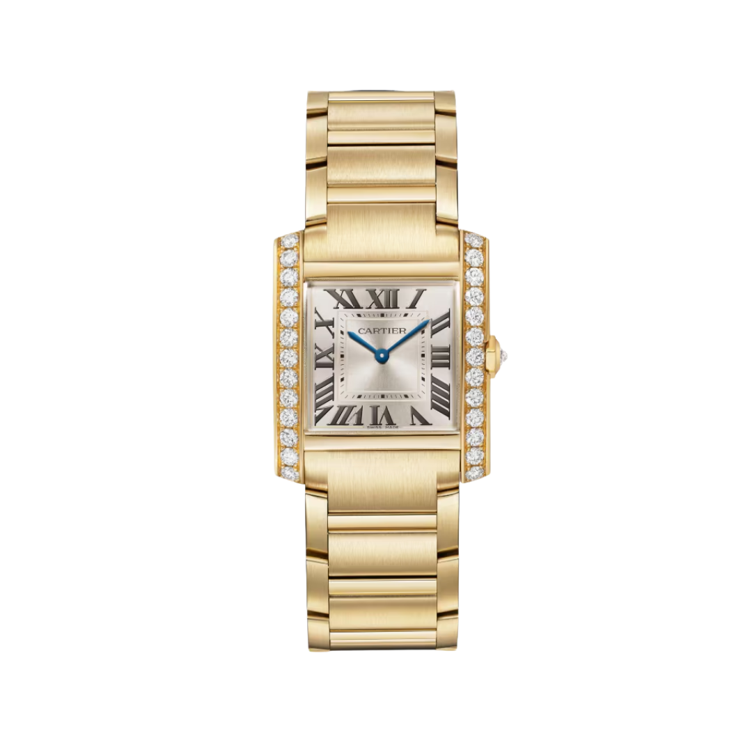 Đồng Hồ Cartier Tank Française Yellow Gold Golden Dial 27mm WJTA0061