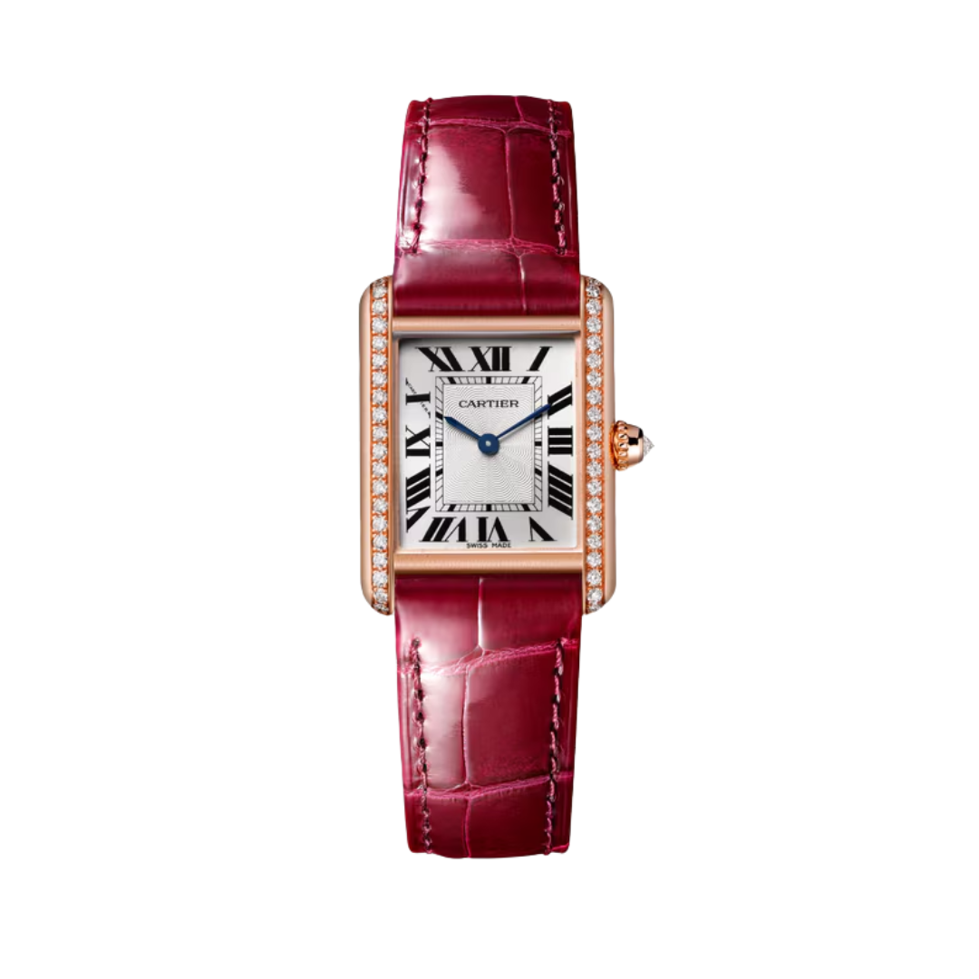 Đồng Hồ Cartier Tank Louis Cartier Rose Gold Silver Dial 22mm WJTA0037