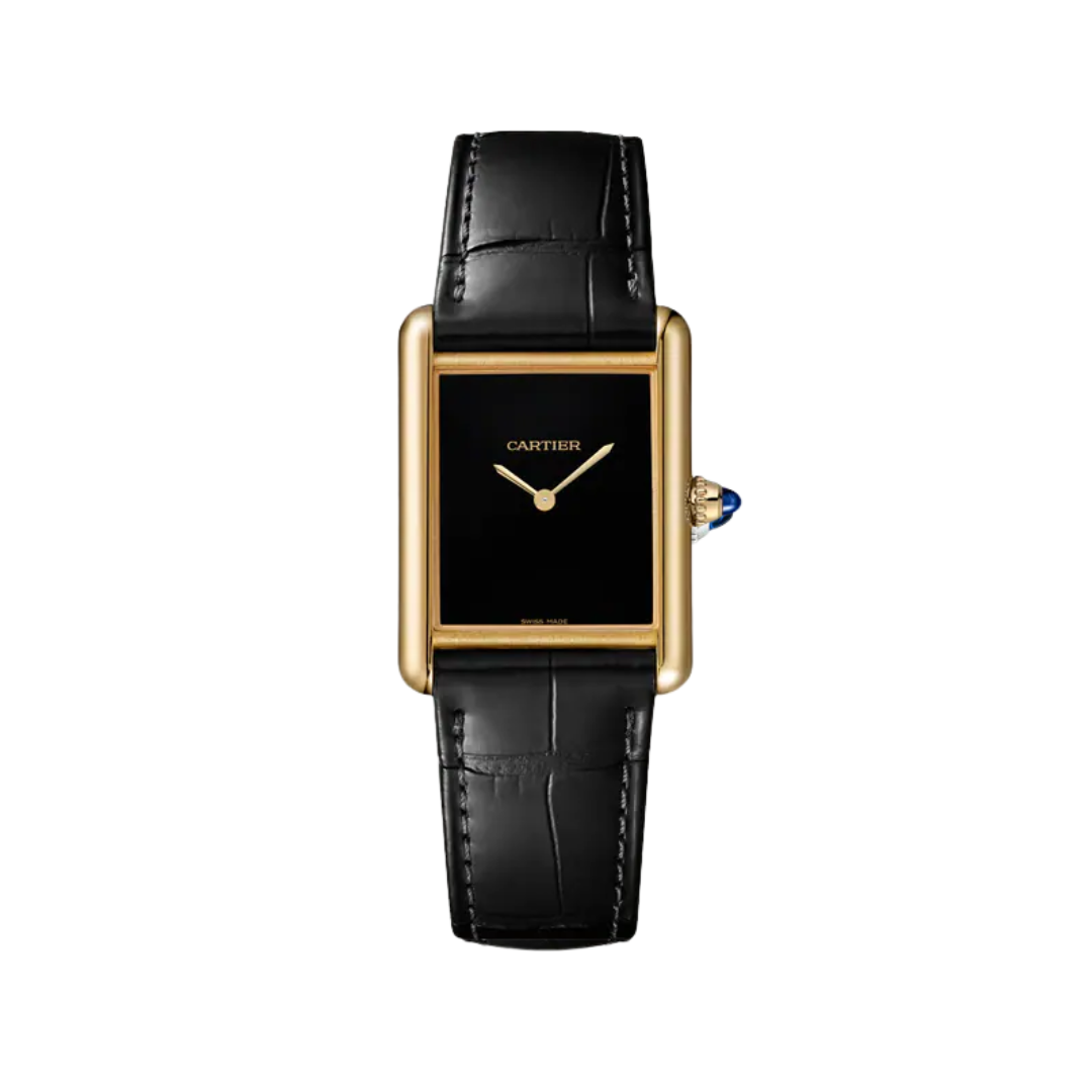 Đồng Hồ Cartier Tank Louis Cartier Yellow Gold Black Dial 25.5mm WGTA0091