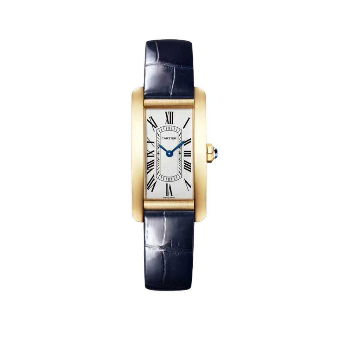 Đồng Hồ Cartier Tank Américaine Yellow Gold Silver Dial 19.4mm WGTA0356