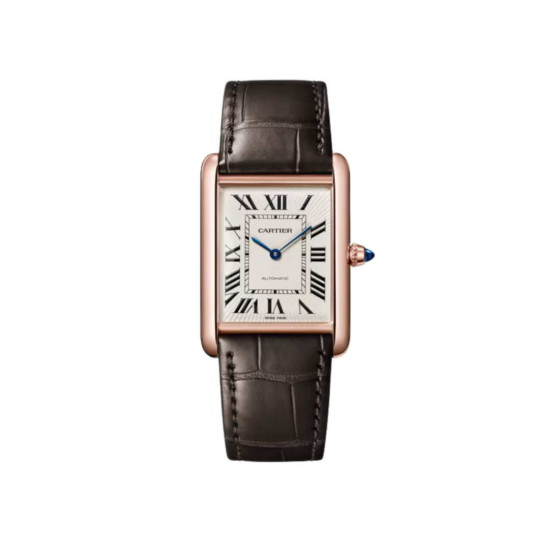 Đồng Hồ Cartier Tank Louis Cartier Rose Gold Silver Dial 27.8mm WGTA0346