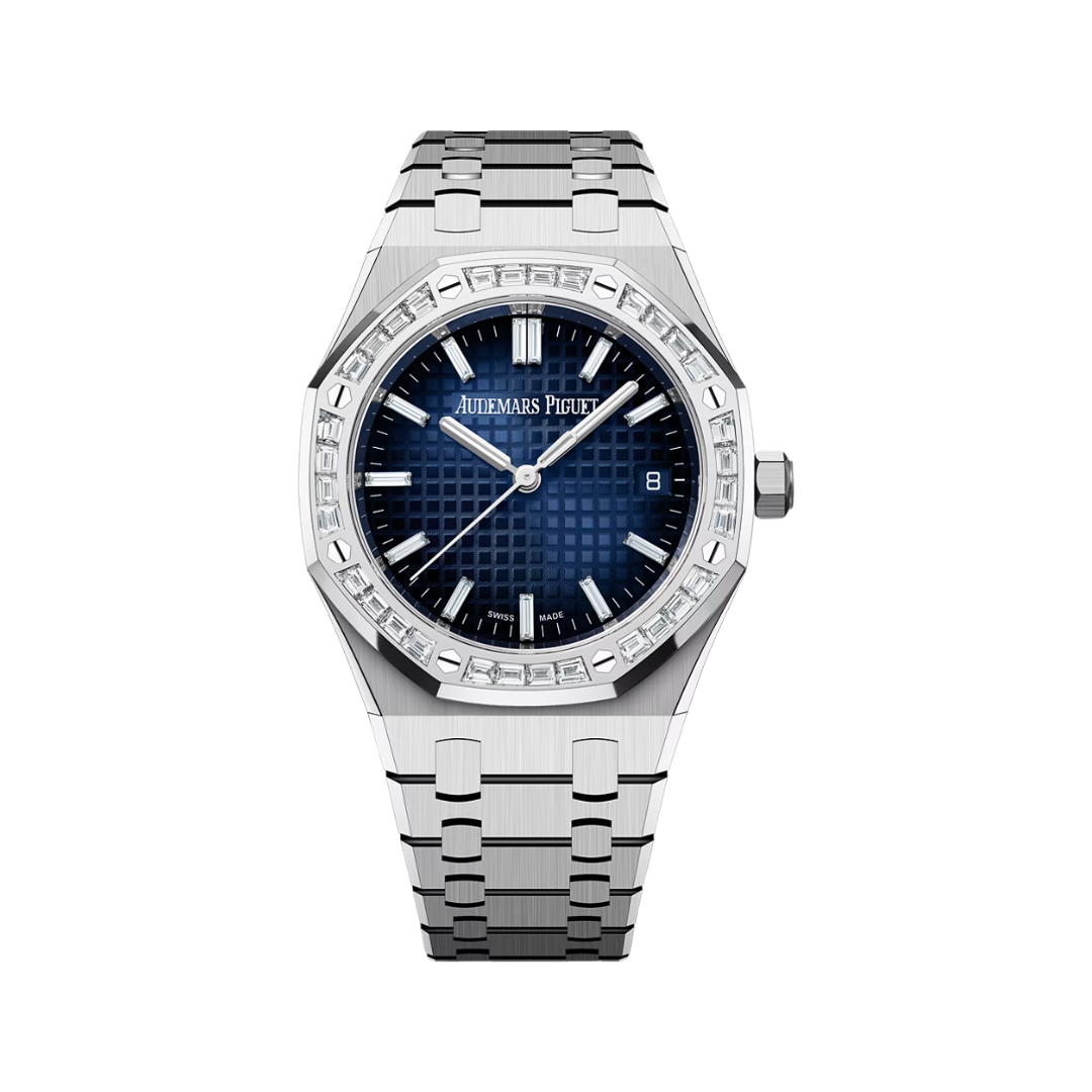 Đồng Hồ Audemars Piguet Royal Oak Diamond Smoked Blue 34mm 77451BC.ZZ.1361BC.01
