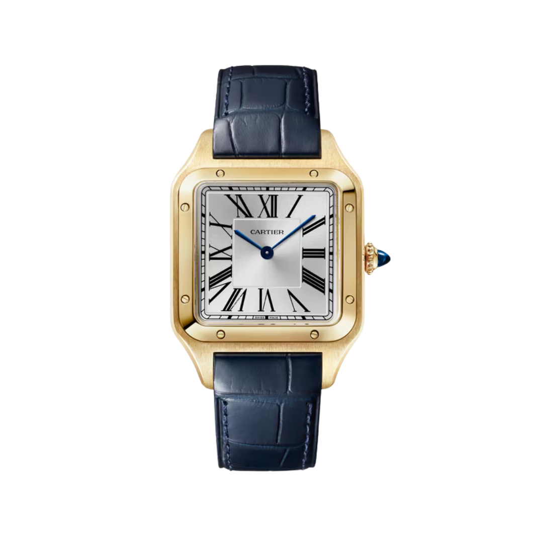 Đồng Hồ Cartier Santos-Dumont Yellow Gold Silver Dial 31.4mm WGSA0139