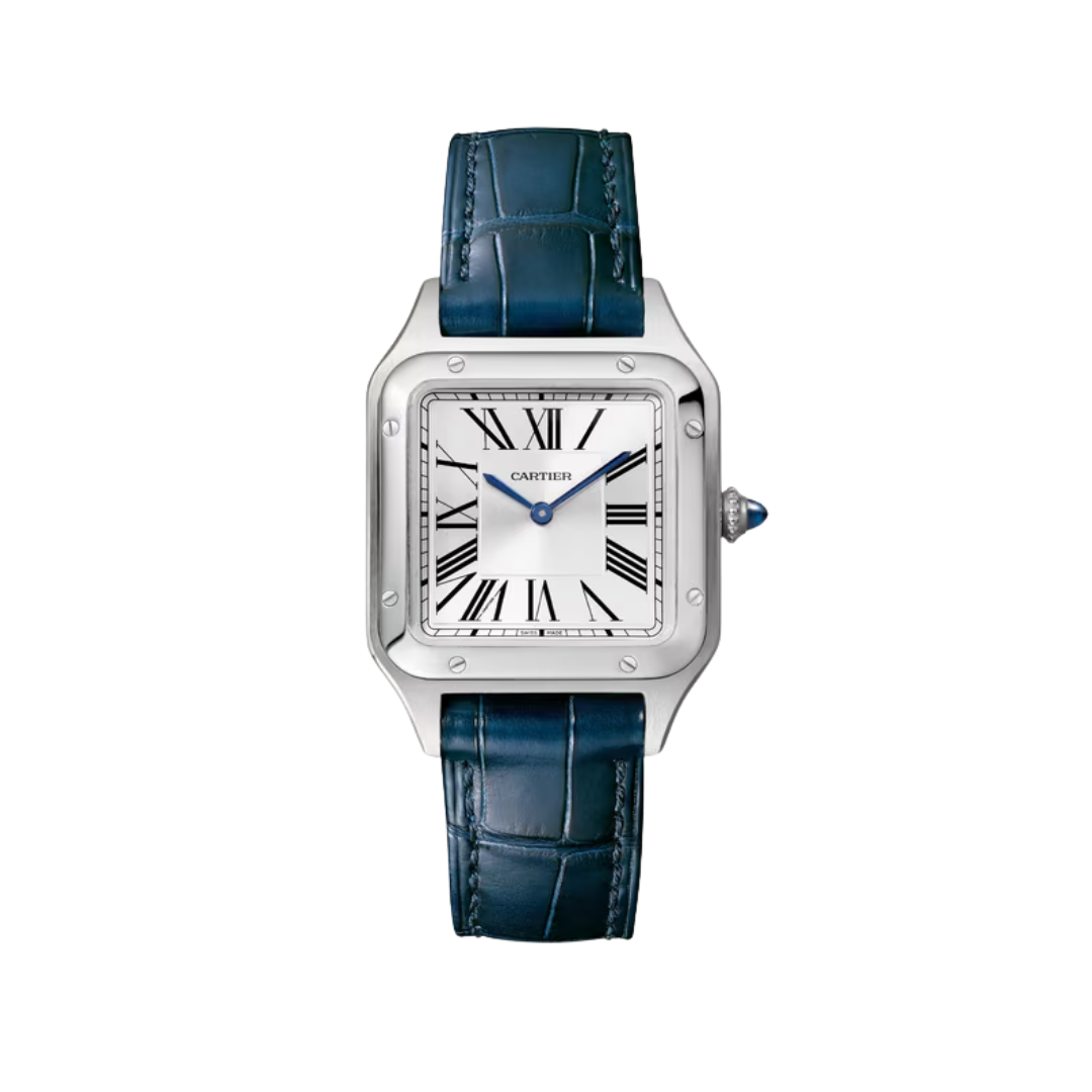 Đồng Hồ Cartier Santos-Dumont Steel Silver Dial 27.5mm WSSA0086