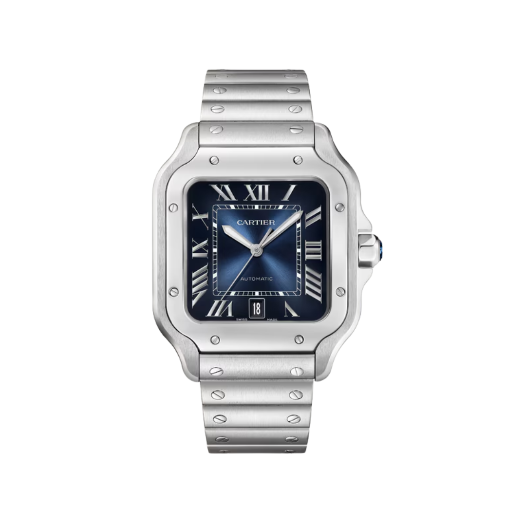 Đồng Hồ Cartier Santos De Cartier Steel Blue Dial 39.8mm WSSA0071