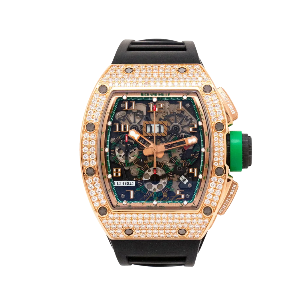 Đồng Hồ Richard Mille RM011 Rose Gold Macau Factory Diamond Limited