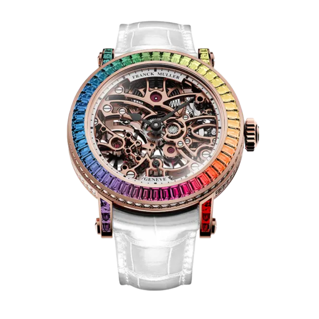 Đồng Hồ Franck Muller Round Lady Skeleton Baguette 7031-B-S6-SQT-BAG-1RNBW-5N