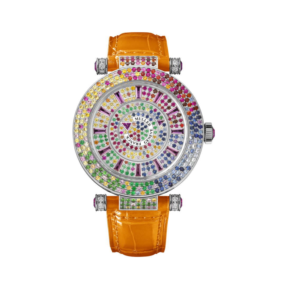 Đồng Hồ Franck Muller Round Quatre Saisons 42 DM QTR SAI D 3R CD Orange Strap