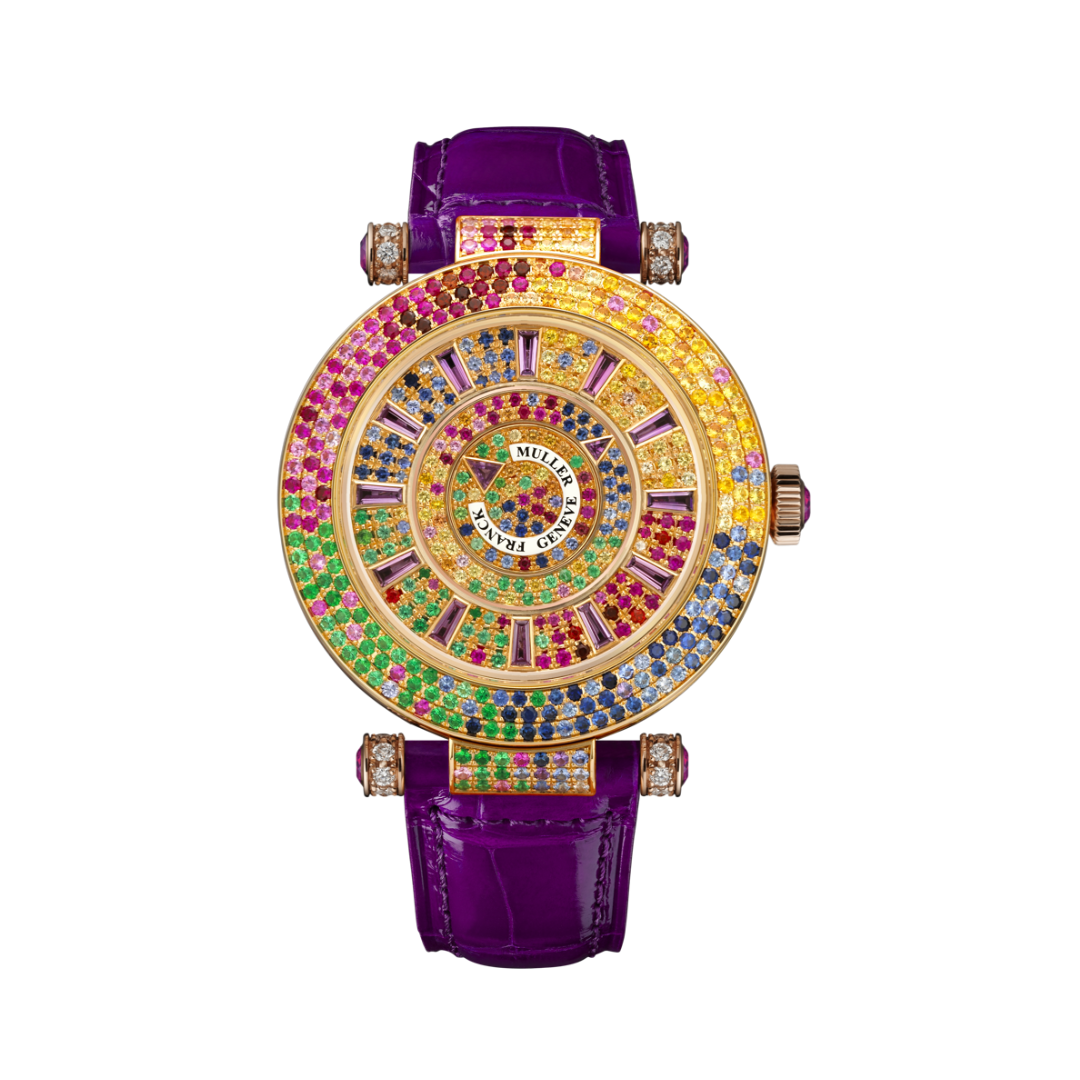 Đồng Hồ Franck Muller Round Quatre Saisons 42 DM QTR SAI D 3R CD Purple Strap
