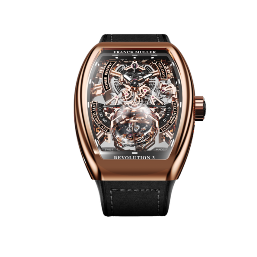 Đồng Hồ Franck Muller Vanguard Revolution 3 Skeleton Tourbillon V 50 REV3 PR SQT Rose Gold