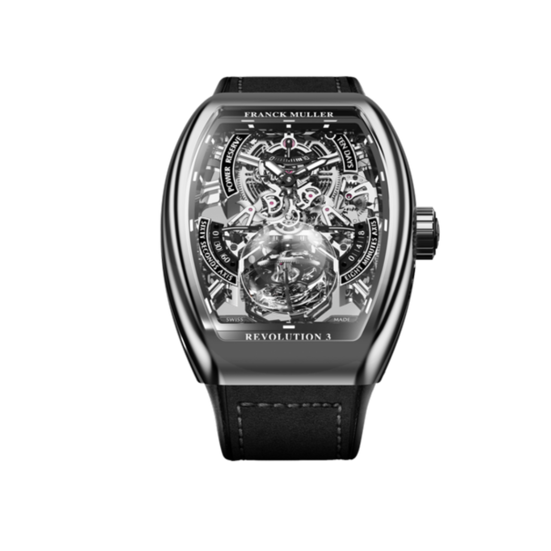 Đồng Hồ Franck Muller Vanguard Revolution 3 Skeleton Tourbillon V 50 REV3 PR SQT White Gold